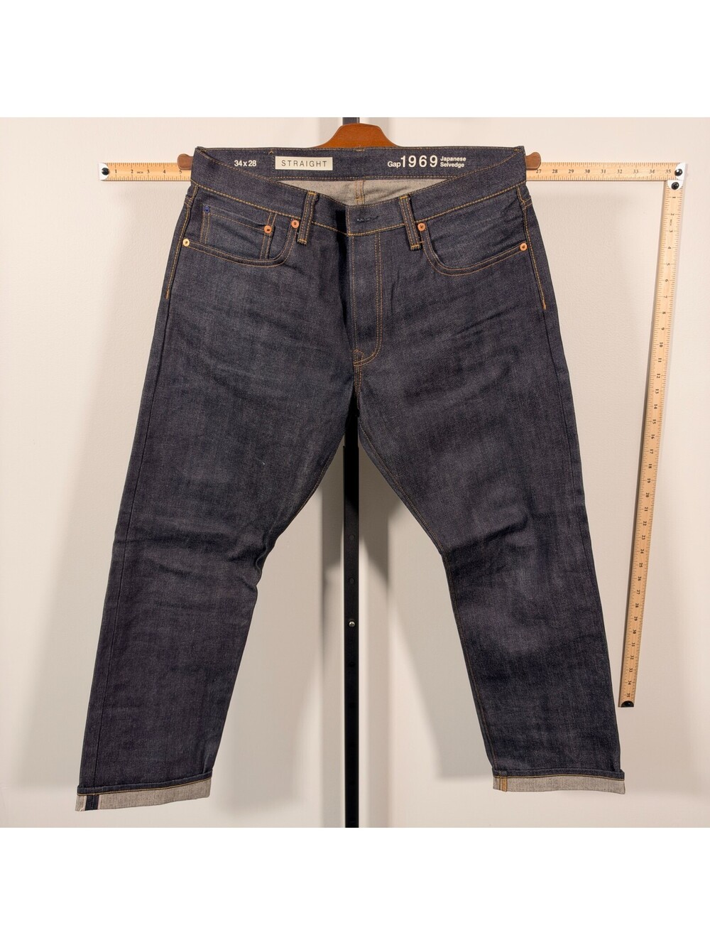Gap 1969 Selvedge Jeans 34x28  Japanese Denim Straight Fit